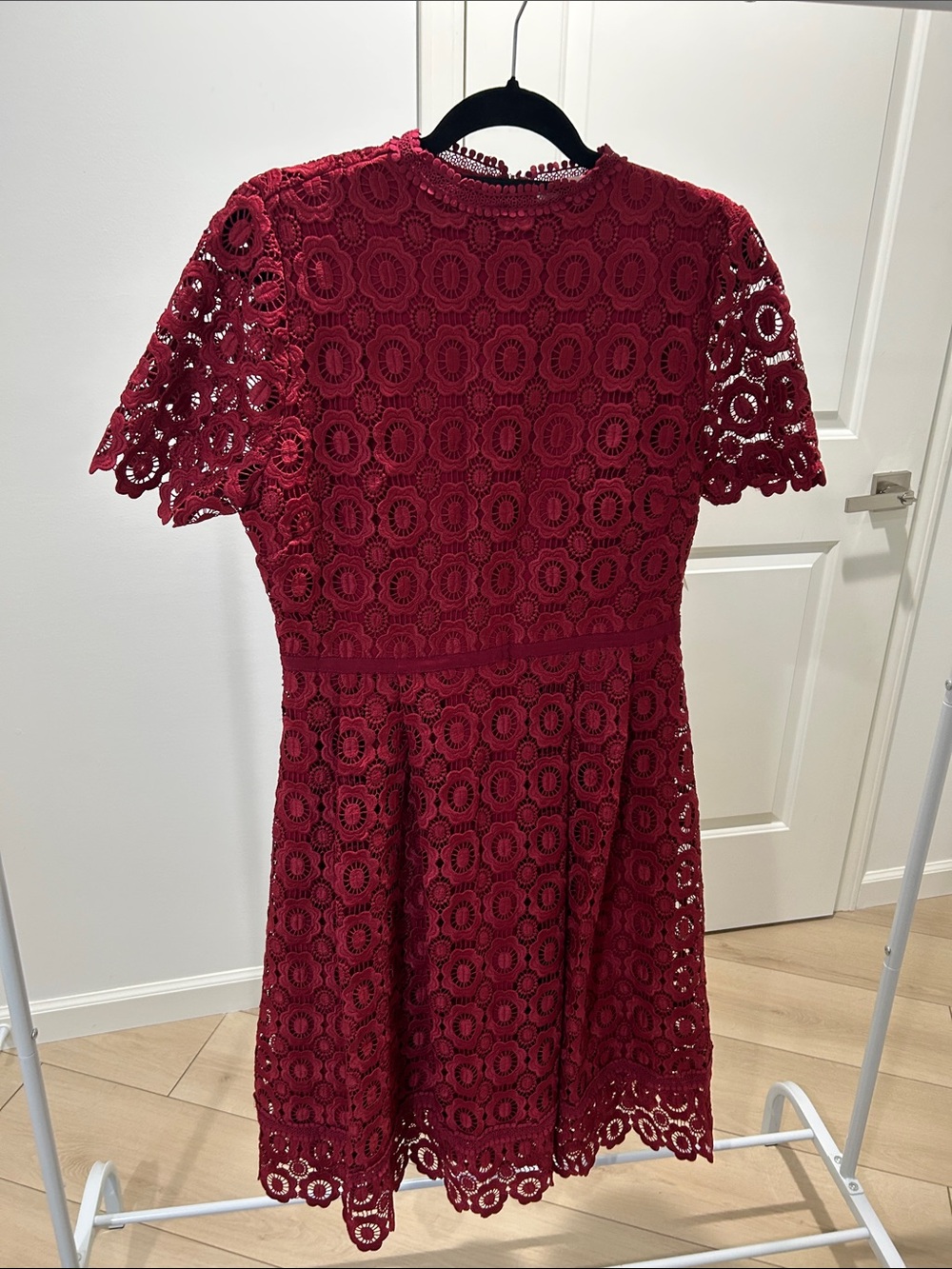 Rachel Parcell Burgundy Lace Midi Dress